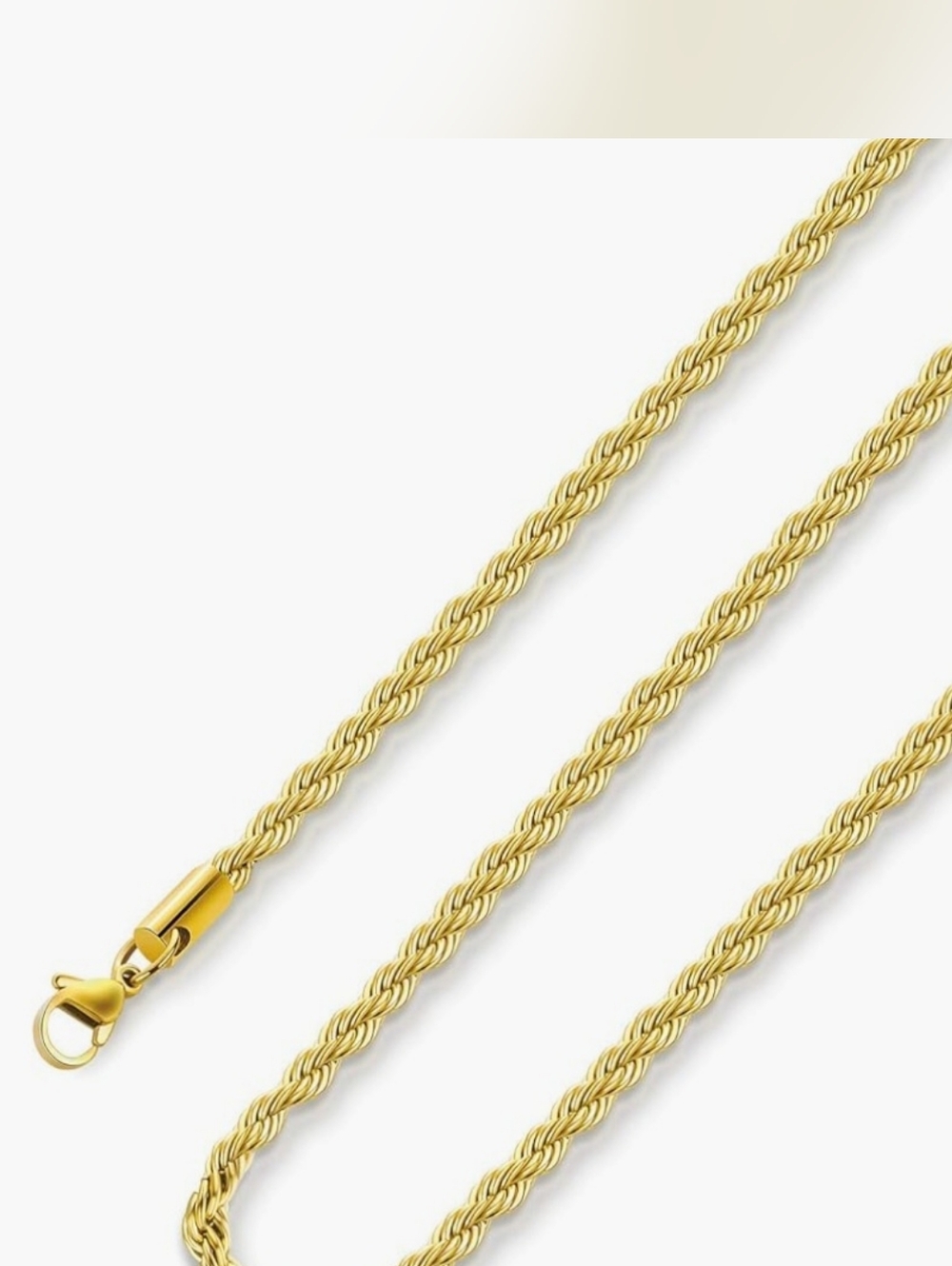 Gold Rope Chain Necklace
